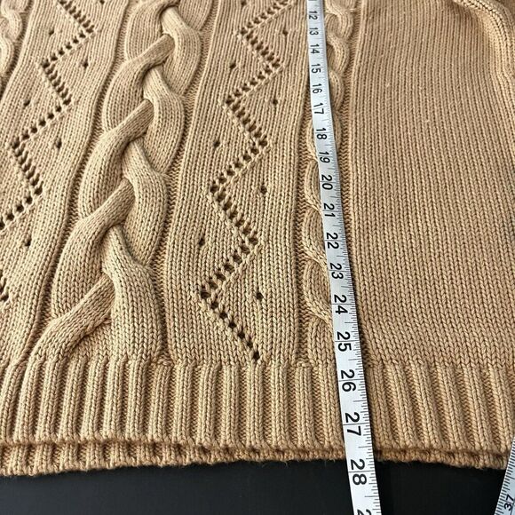Talbots Sweater Womens 2X Beige Round Neck Knit Long Sleeve Pull Over​ - Picture 6 of 6